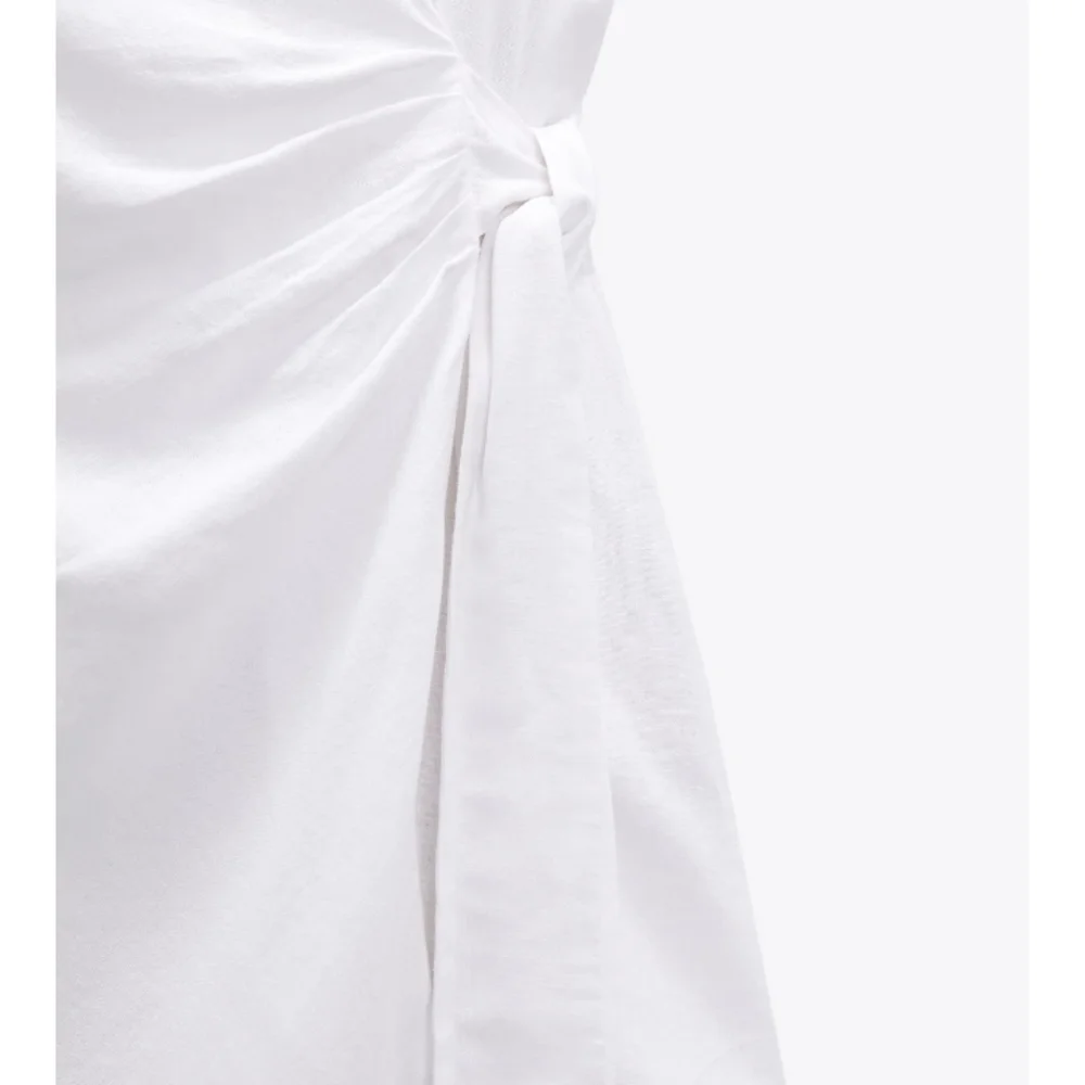 Zara White linen blend Casual short Romper jumpsuit Sz-L